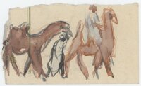unbekannt - Karawane - Aquarell - Anfang 20. Jhd