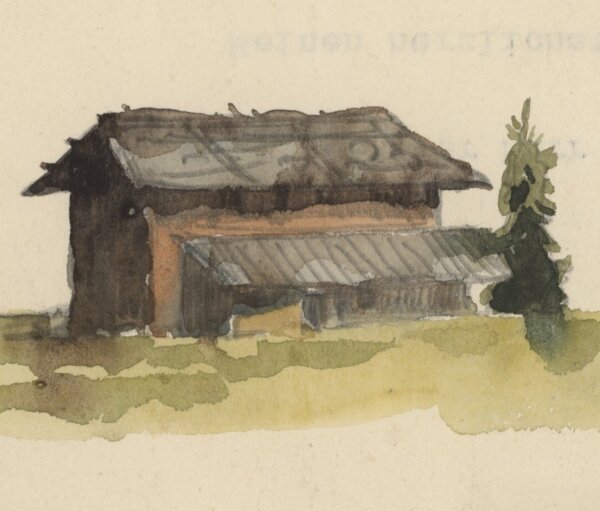 unbekannt - Hütte - Aquarell - Anfang 20. Jhd