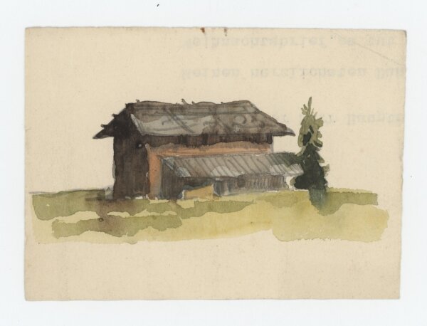 unbekannt - Hütte - Aquarell - Anfang 20. Jhd