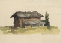 unbekannt - Hütte - Aquarell - Anfang 20. Jhd