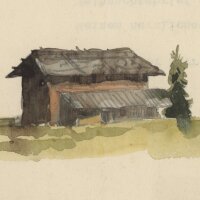 unbekannt - Hütte - Aquarell - Anfang 20. Jhd