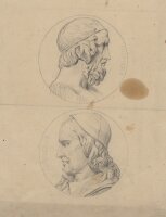 unbekannt - Bildnis Homer und Pierre Corneille -...