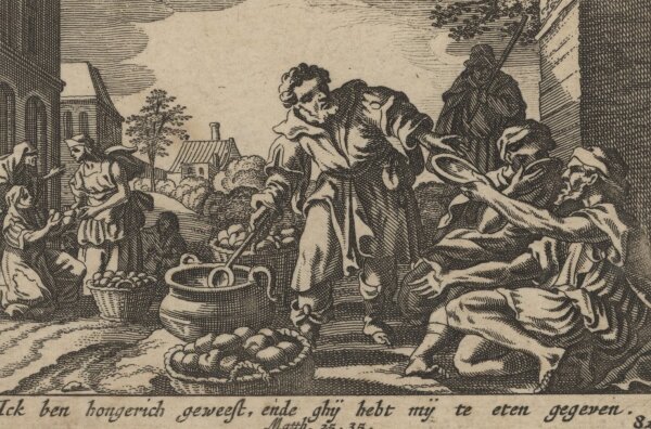 Pieter Hendriksz Schut - Illustration zu Matthäus 25 - Kupferstich - um 1660