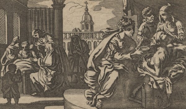 Pieter Hendriksz Schut - Illustration zu Matthäus 25 - Kupferstich - um 1660