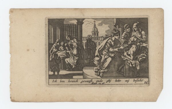 Pieter Hendriksz Schut - Illustration zu Matthäus 25 - Kupferstich - um 1660