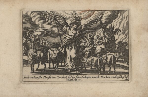 Pieter Hendriksz Schut - Weltgericht, Illustration zu Matthäus 25 - Kupferstich - um 1660