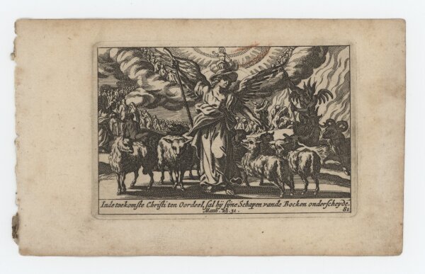Pieter Hendriksz Schut - Weltgericht, Illustration zu Matthäus 25 - Kupferstich - um 1660