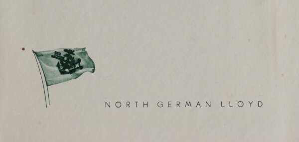 Norddeutscher Lloyd Bremen - Menükarte - Offsetdruck - 15.3.1936