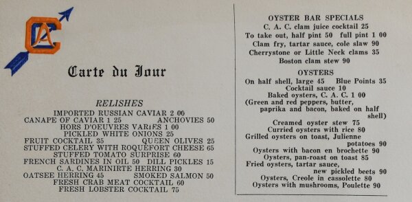 Unbekannt - Carte du Jour - Offsetdruck - 4.10.1929