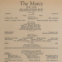 The Marcy New York - Menükarte De Luxe Dinner -...