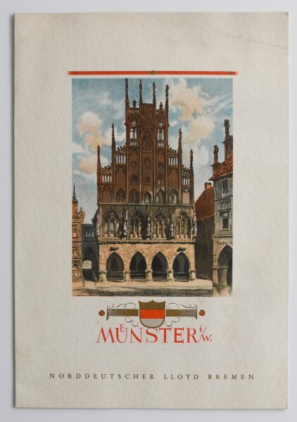 Norddeutscher Lloyd Bremen - Menükarte - Offsetdruck - 24.4.1937