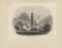 Joh. Poppel - Blick auf Meran - Stahlstich - um 1840