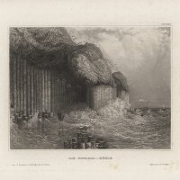 Unbekannt - Die Fingals-Höhle - Stahlstich - um 1850
