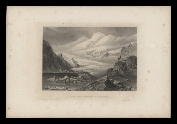 Unbekannt - Der Oetzthaler Gletscher - Stahlstich - um 1860