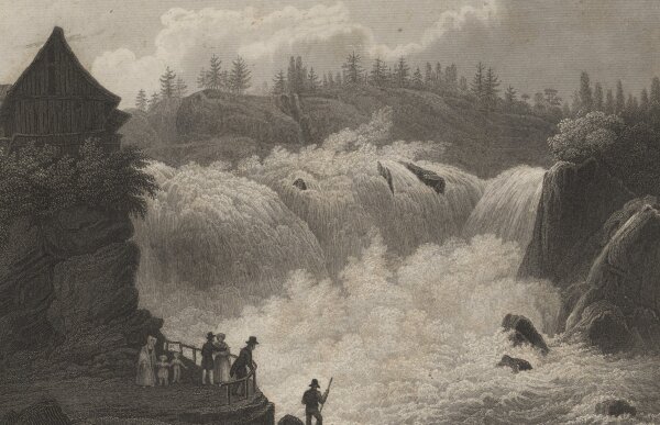 C. Reiss - Der Traunfall - Stahlstich - um 1840
