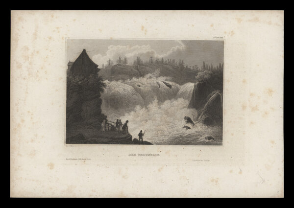 C. Reiss - Der Traunfall - Stahlstich - um 1840