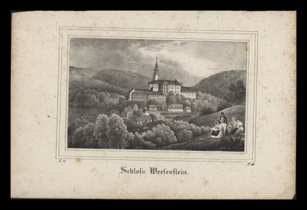 Unbekannt - Schloss Weesenstein - Stahlstich - um 1840