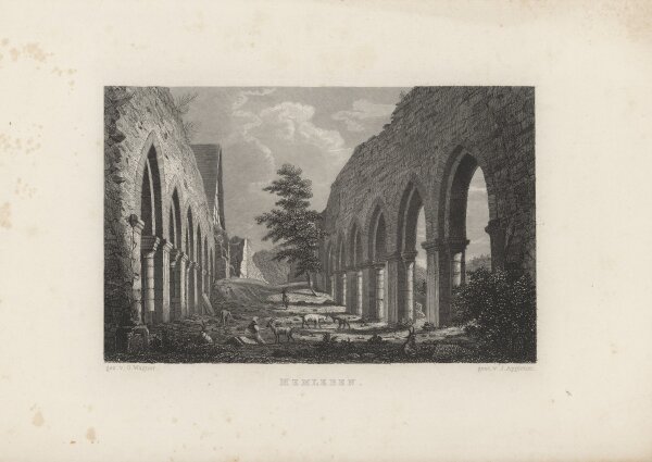 O. Wagner - Memleben - Stahlstich - um 1850