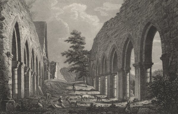 O. Wagner - Memleben - Stahlstich - um 1850