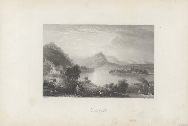 Albert Henry Payne - Drachenfels - Stahlstich - 1. Hälfte 19. Jhd.