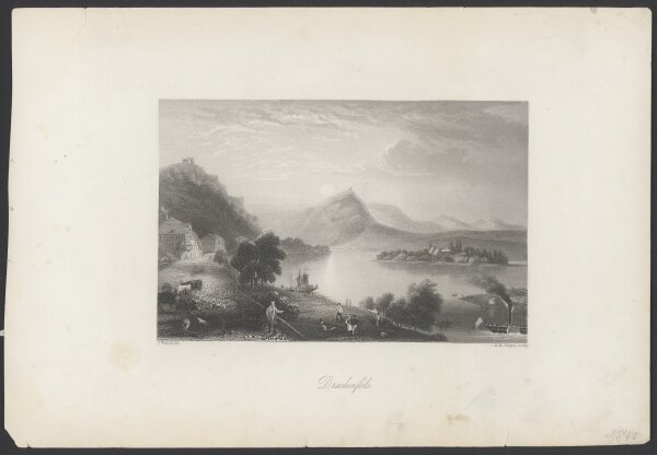 Albert Henry Payne - Drachenfels - Stahlstich - 1. Hälfte 19. Jhd.
