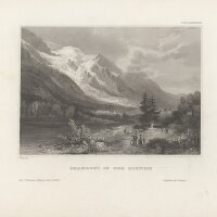 Carl Reiss - Chamouni in der Schweiz - Stahlstich - 1....