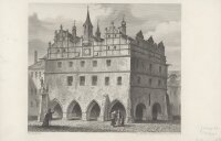 Adolf Fesca - Stadt-Rathaus zu Leitmeritz - Stahlstich -...