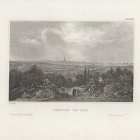 Carl Reiss - Fernsicht von Wien - Stahlstich - 1....