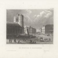 Unbekannt - Der Burgplatz in Braunschweig - Stahlstich -...