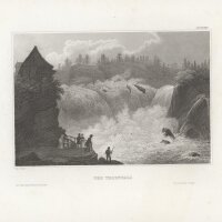 Carl Reiss - Der Traunfall - Stahlstich - 1. Hälfte...