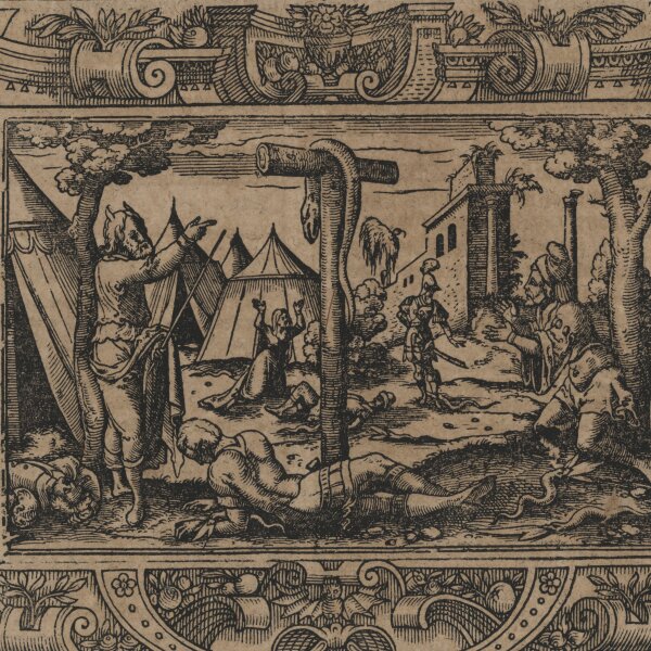 Unbekannt - Moses und die eherne Schlange - Holzschnitt - o.J.