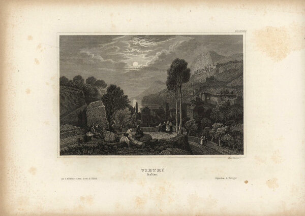 Johann Georg Martini - Vietri Italien - Stahlstich - um 1850
