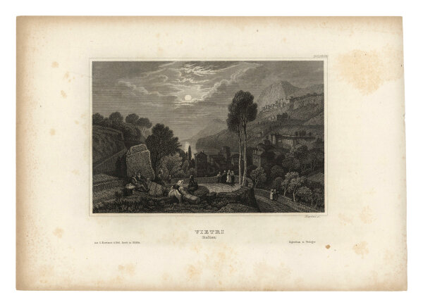 Johann Georg Martini - Vietri Italien - Stahlstich - um 1850