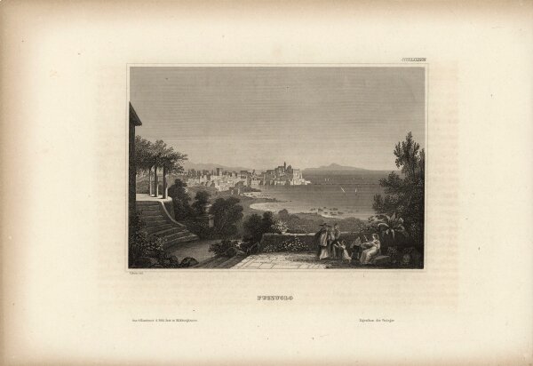 Carl Reiss - Puzzuolo - Stahlstich - um 1850