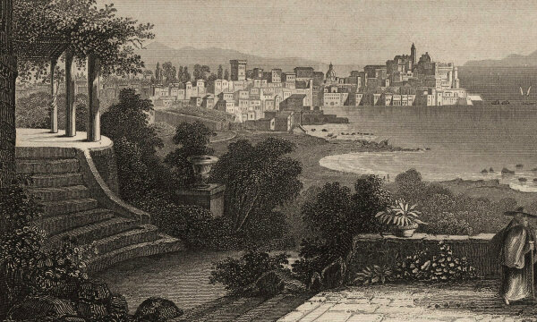 Carl Reiss - Puzzuolo - Stahlstich - um 1850