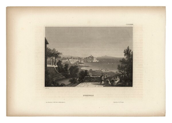 Carl Reiss - Puzzuolo - Stahlstich - um 1850