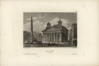 Emil Höfer - Das Pantheon in Rom - Stahlstich - um 1850