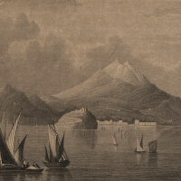 Carl Reiss - Ischia bei Neapel - Stahlstich - um 1850