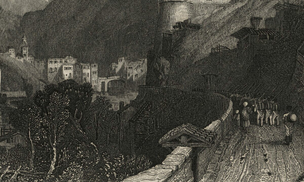 Ludwig Daut - Roveredo Schweiz - Stahlstich - um 1850