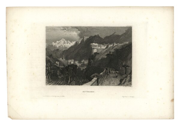 Ludwig Daut - Roveredo Schweiz - Stahlstich - um 1850
