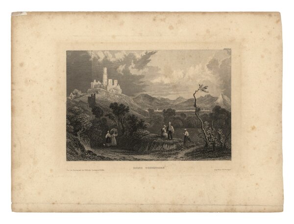 Unbekannt - Ruine Godesberg - Stahlstich - um 1850