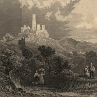 Unbekannt - Ruine Godesberg - Stahlstich - um 1850