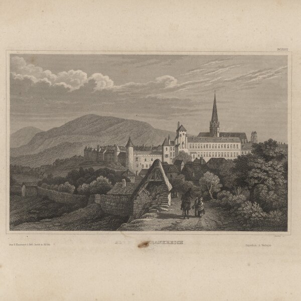 Kunstanstalt des bibliographischen Instituts, Hildburghausen - Autun in Frankreich - Stahlstich - um 1845