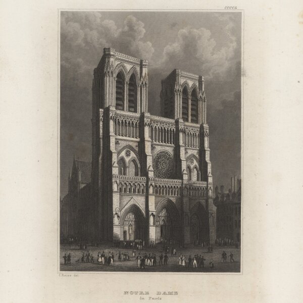Kunstanstalt des bibliographischen Instituts, Hildburghausen - Notre Dame - Stahlstich - um 1850