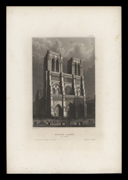Kunstanstalt des bibliographischen Instituts, Hildburghausen - Notre Dame - Stahlstich - um 1850