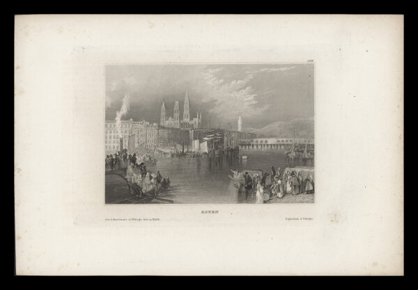 Kunstanstalt des bibliographischen Instituts, Hildburghausen - Rouen - Stahlstich - um 1835