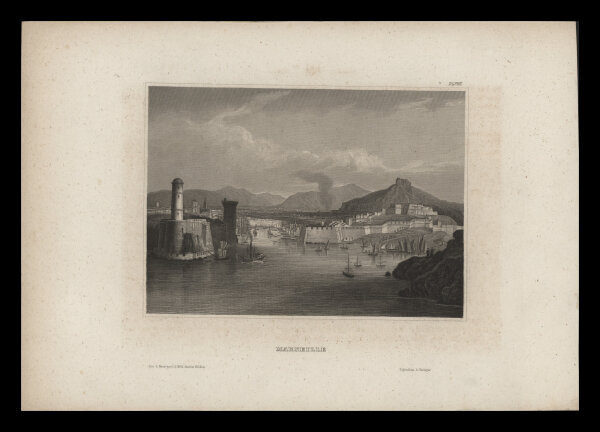 Kunstanstalt des bibliographischen Instituts, Hildburghausen - Marseille - Stahlstich - um 1840