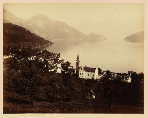 Giorgio Sommer - Weggis Vierwaldstettersee, Schweiz - o.J. - Fotografie Albuminabzug