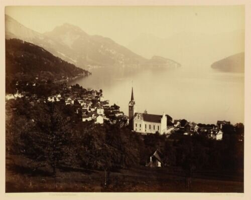 Giorgio Sommer - Weggis Vierwaldstettersee, Schweiz - o.J. - Fotografie Albuminabzug