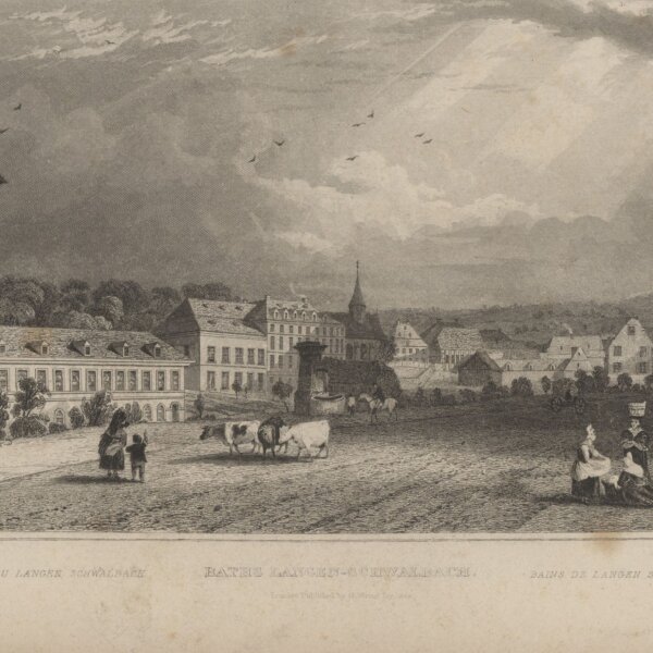 William Tombleson - Baths Langen-Schwalbach - Stahlstich - um 1830